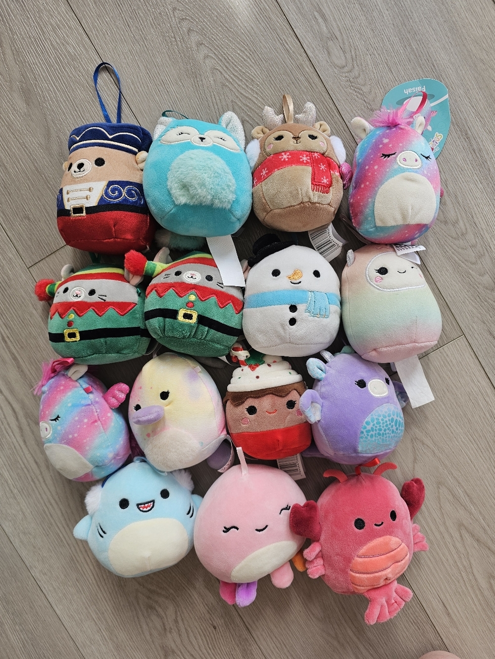 Squishmallows Plush Christmas Ornament Lot of 15